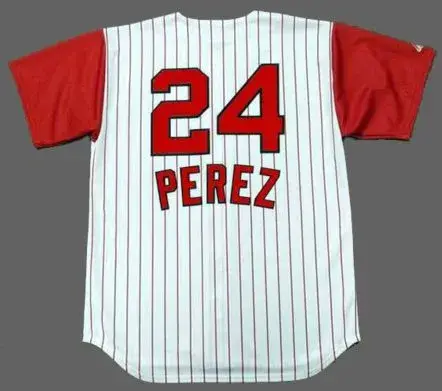 TONY PEREZ Cincinnati Reds 1960’s Majestic Throwback Home Baseball Jersey 