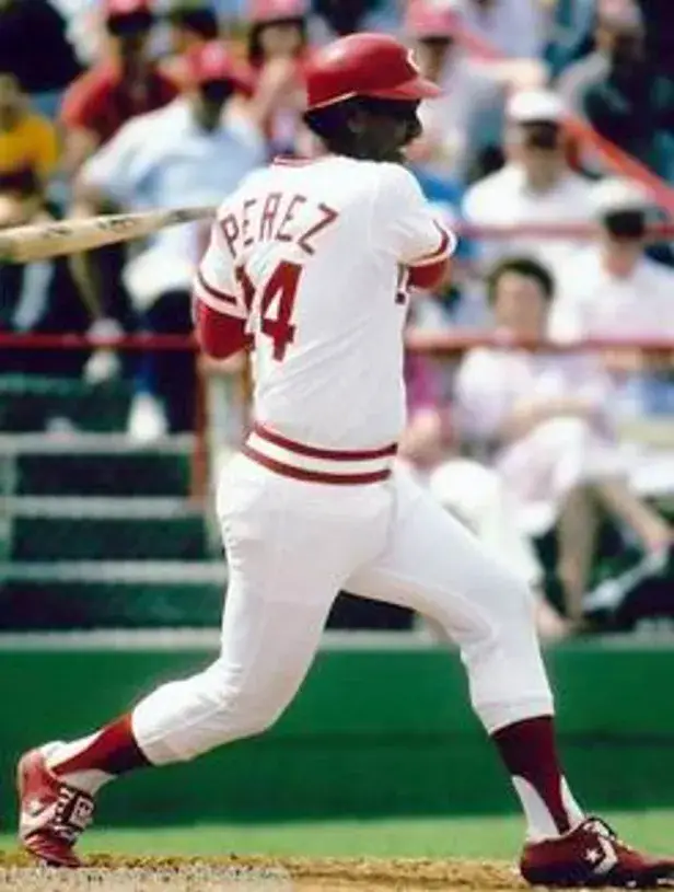 TONY PEREZ Cincinnati Reds 1975 Majestic Cooperstown Home Baseball Jersey 