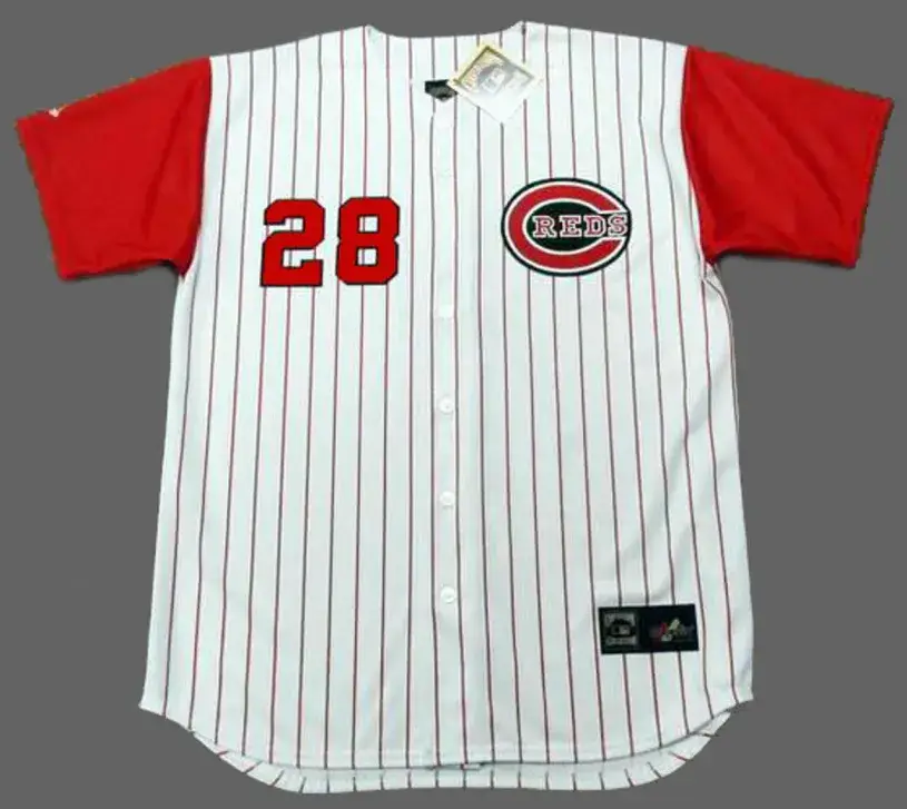 VADA PINSON Cincinnati Reds 1960’s Majestic Throwback Home Baseball Jersey