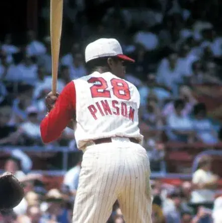 VADA PINSON Cincinnati Reds 1960’s Majestic Throwback Home Baseball Jersey 
