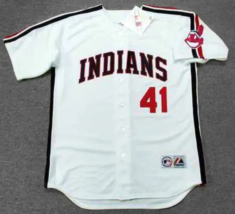 CHARLES NAGY Cleveland Indians 1992 Majestic Throwback Home Baseball Jersey