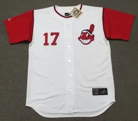 CHICO SALMON Cleveland Indians 1967 Majestic Cooperstown Home Baseball Jersey