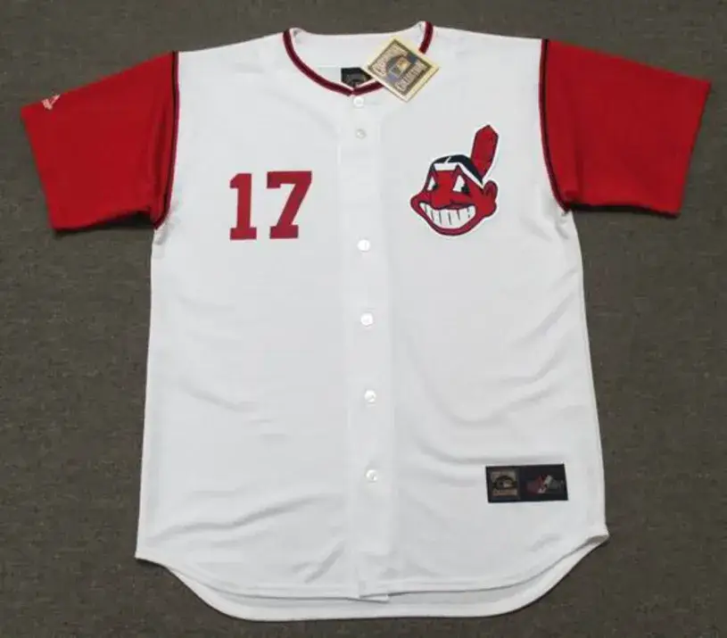 CHICO SALMON Cleveland Indians 1967 Majestic Cooperstown Home Baseball Jersey