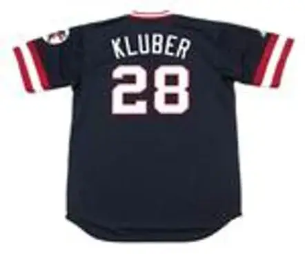 COREY KLUBER Cleveland Indians 1970’s Majestic Cooperstown Throwback Jersey 
