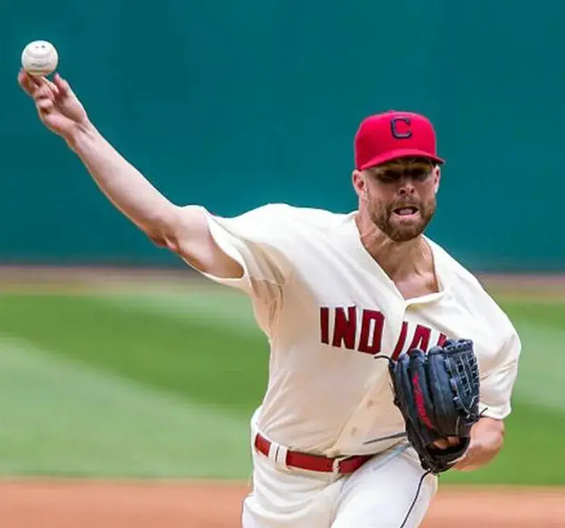 COREY KLUBER Cleveland Indians 2016 Majestic Authentic Alternate Home Baseball Jersey 