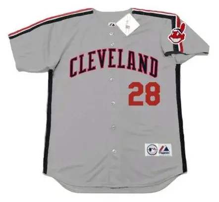 CORY SNYDER Cleveland Indians 1989 Away Majestic Baseball Throwback Jersey