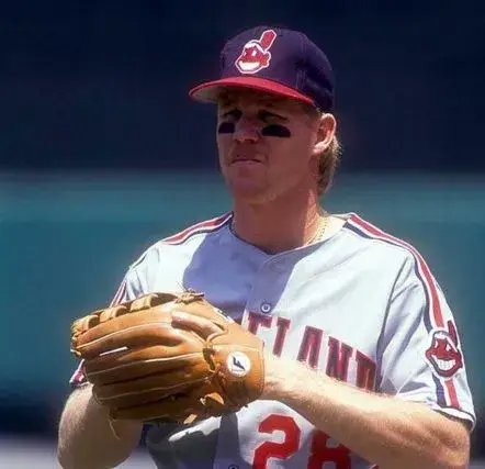 CORY SNYDER Cleveland Indians 1989 Away Majestic Baseball Throwback Jersey 