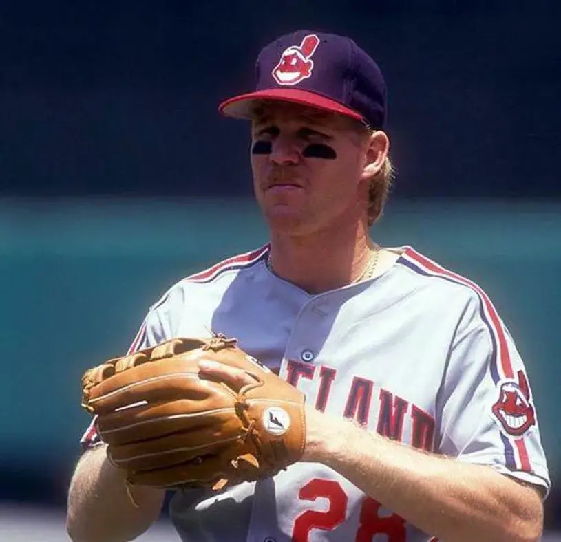 CORY SNYDER Cleveland Indians 1989 Away Majestic Baseball Throwback Jersey 