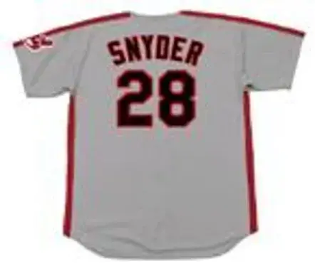 CORY SNYDER Cleveland Indians 1989 Away Majestic Baseball Throwback Jersey 