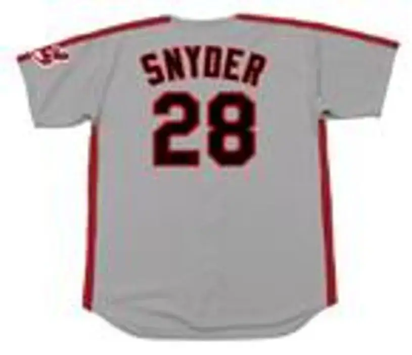 CORY SNYDER Cleveland Indians 1989 Away Majestic Baseball Throwback Jersey 