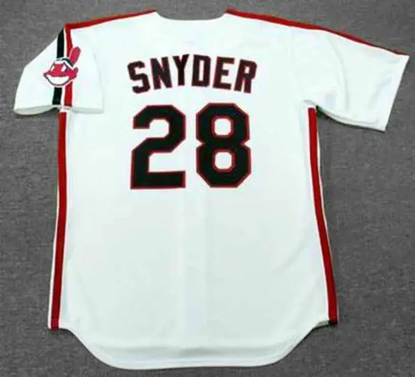 CORY SNYDER Cleveland Indians 1989 Majestic Throwback Home Baseball Jersey 