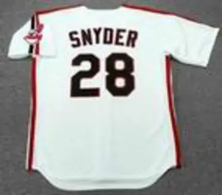 CORY SNYDER Cleveland Indians 1989 Majestic Throwback Home Baseball Jersey 