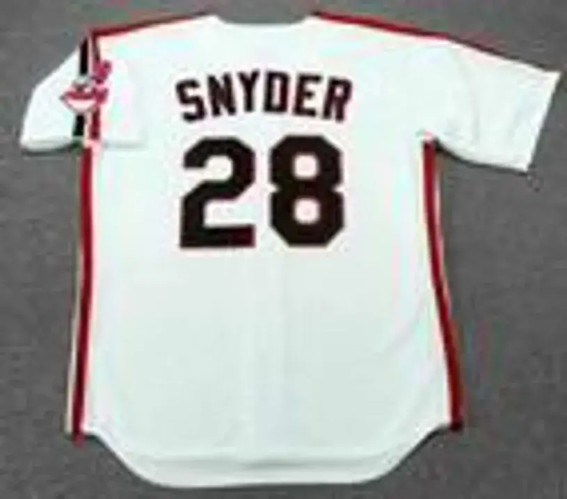CORY SNYDER Cleveland Indians 1989 Majestic Throwback Home Baseball Jersey 