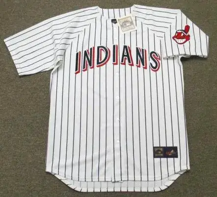DEAN CHANCE Cleveland Indians 1970 Majestic Cooperstown Home Baseball Jersey