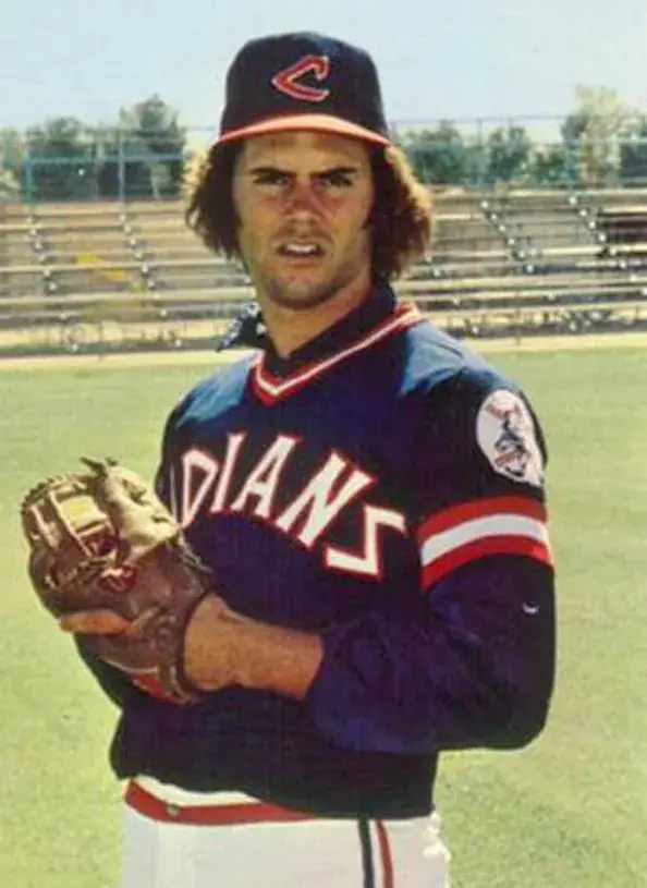 DENNIS ECKERSLEY Cleveland Indians 1977 Majestic Cooperstown Throwback Away Jersey 