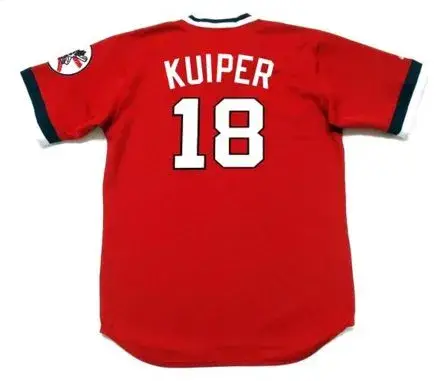 DUANE KUIPER Cleveland Indians 1975 Majestic Cooperstown Throwback Jersey 
