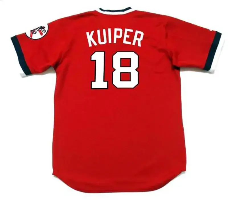 DUANE KUIPER Cleveland Indians 1975 Majestic Cooperstown Throwback Jersey 
