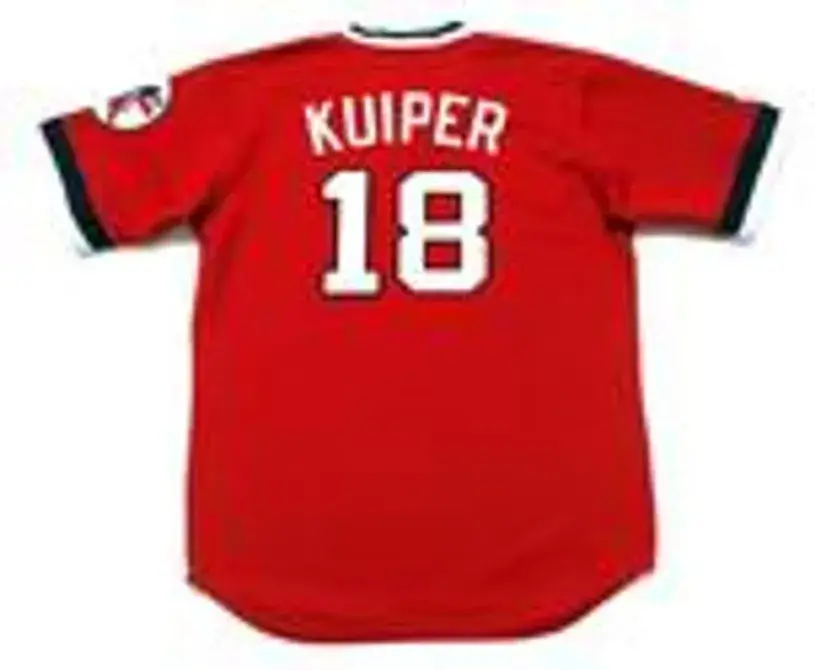 DUANE KUIPER Cleveland Indians 1975 Majestic Cooperstown Throwback Jersey 