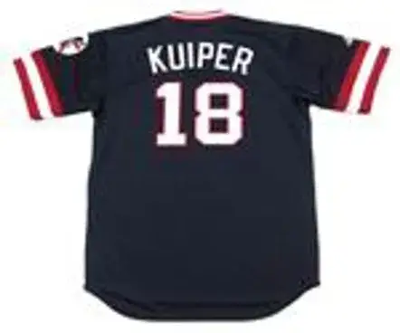 DUANE KUIPER Cleveland Indians 1977 Majestic Cooperstown Throwback Away Jersey 