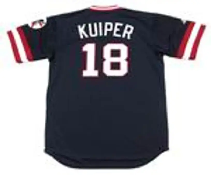 DUANE KUIPER Cleveland Indians 1977 Majestic Cooperstown Throwback Away Jersey 