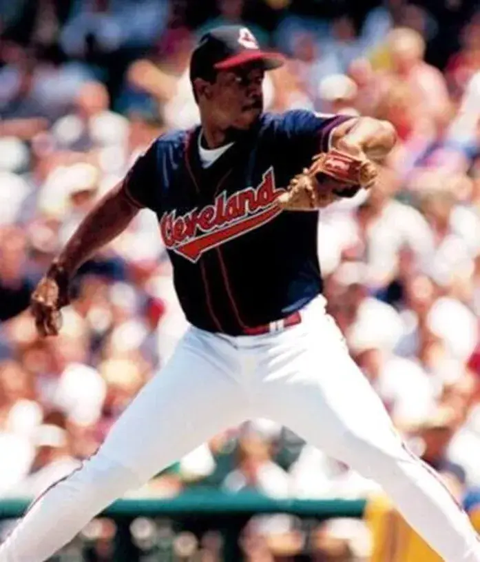 DWIGHT GOODEN Cleveland Indians 1998 Majestic Throwback Alternate Baseball Jersey 