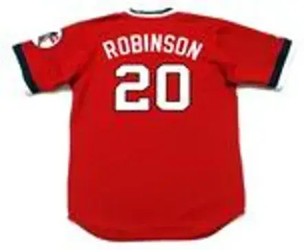 FRANK ROBINSON Cleveland Indians 1975 Alternate Majestic Throwback Baseball Jersey 
