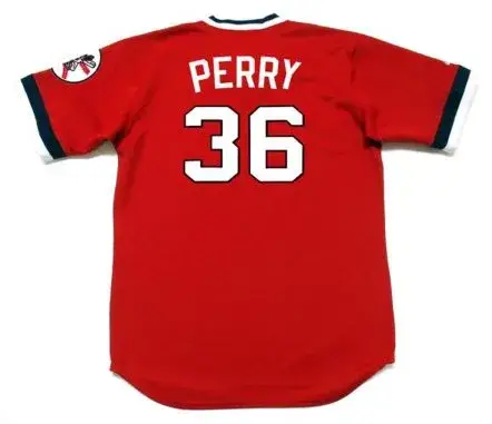 GAYLORD PERRY Cleveland Indians 1975 Majestic Cooperstown Throwback Jersey 