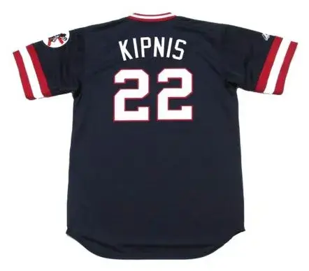 JASON KIPNIS Cleveland Indians 1970’s Majestic Cooperstown Throwback Jersey 