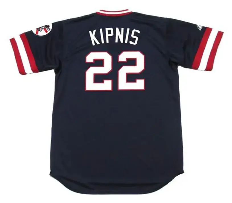 JASON KIPNIS Cleveland Indians 1970’s Majestic Cooperstown Throwback Jersey 