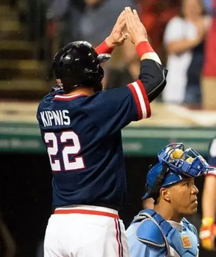 JASON KIPNIS Cleveland Indians 1970’s Majestic Cooperstown Throwback Jersey 