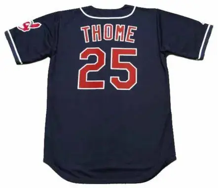 JIM THOME Cleveland Indians 1997 Majestic Throwback Alternate Baseball Jersey 