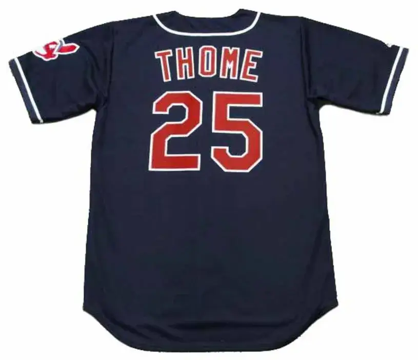 JIM THOME Cleveland Indians 1997 Majestic Throwback Alternate Baseball Jersey 