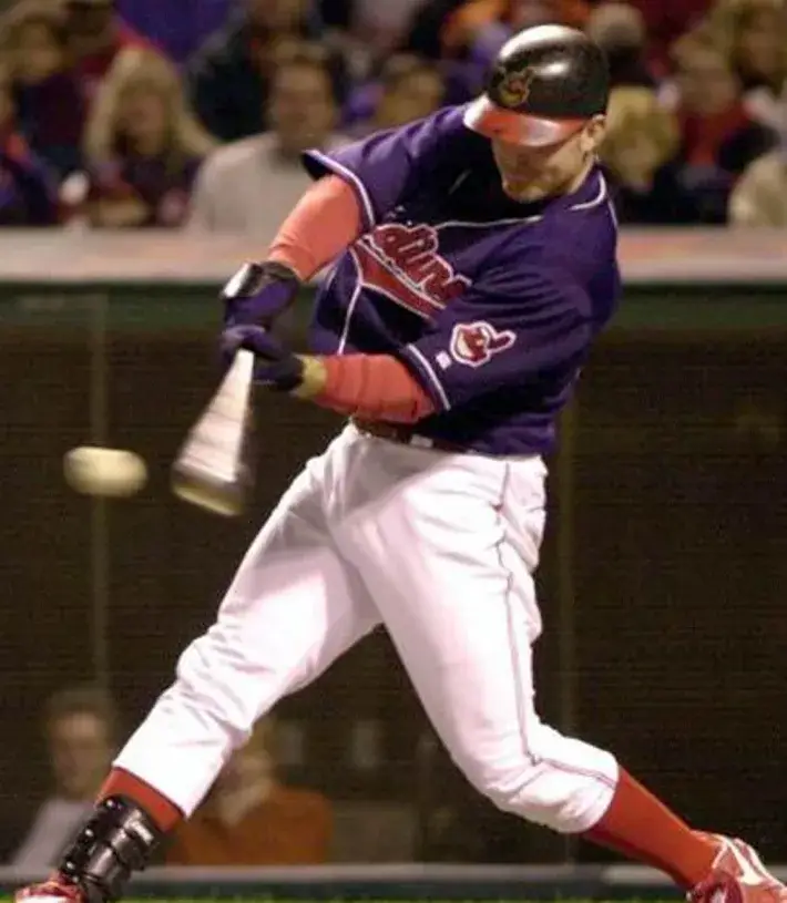 JIM THOME Cleveland Indians 1997 Majestic Throwback Alternate Baseball Jersey 