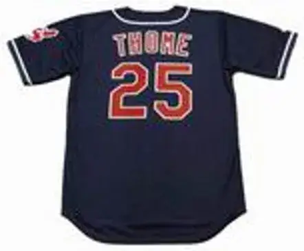 JIM THOME Cleveland Indians 1997 Majestic Throwback Alternate Baseball Jersey 