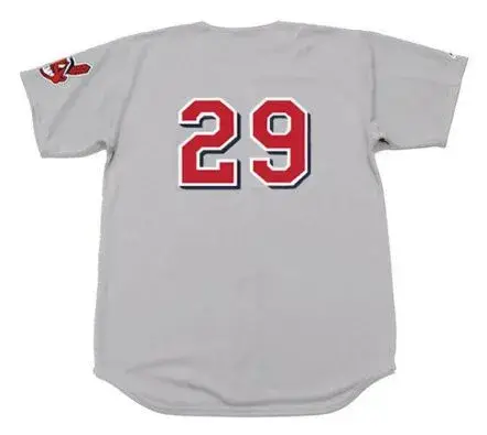 JOHN LOWENSTEIN Cleveland Indians 1970 Away Majestic Baseball Throwback Jersey 