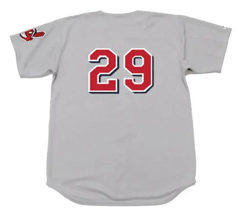 JOHN LOWENSTEIN Cleveland Indians 1970 Away Majestic Baseball Throwback Jersey 