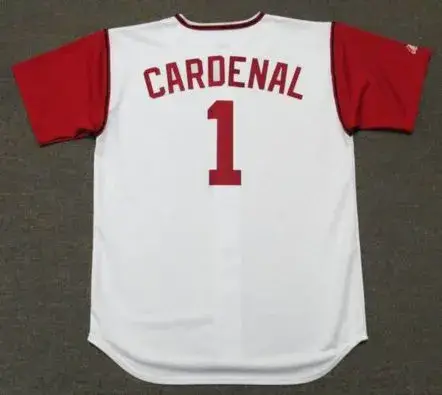 JOSE CARDENAL Cleveland Indians 1969 Majestic Cooperstown Home Baseball Jersey 