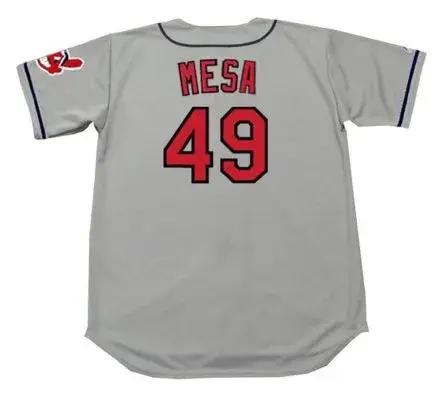 JOSE MESA Cleveland Indians 1995 Majestic Throwback Away Baseball Jersey 