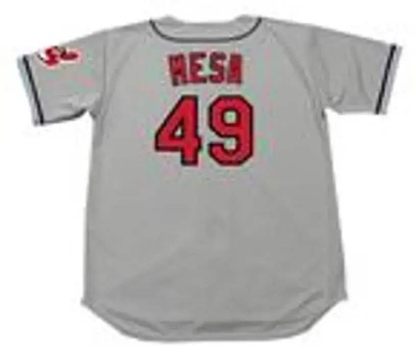 JOSE MESA Cleveland Indians 1995 Majestic Throwback Away Baseball Jersey 