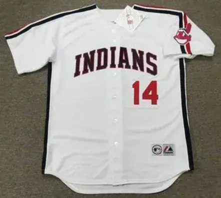 JULIO FRANCO Cleveland Indians 1988 Majestic Throwback Home Baseball Jersey