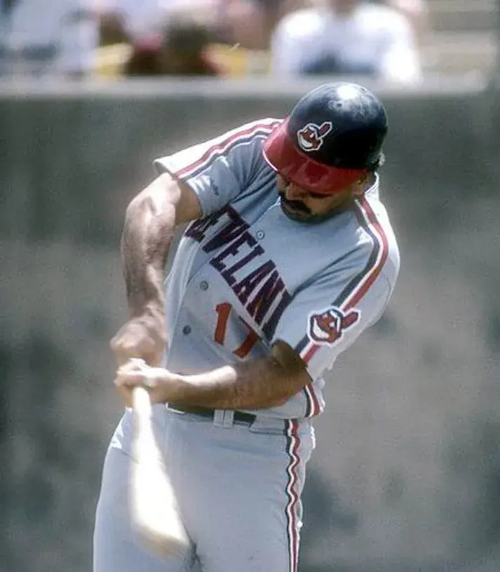 KEITH HERNANDEZ Cleveland Indians 1990 Away Majestic Throwback Baseball Jersey 