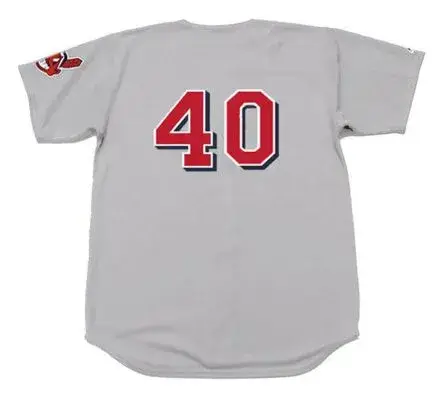 KEN HARRELSON Cleveland Indians 1970 Away Majestic Baseball Throwback Jersey 