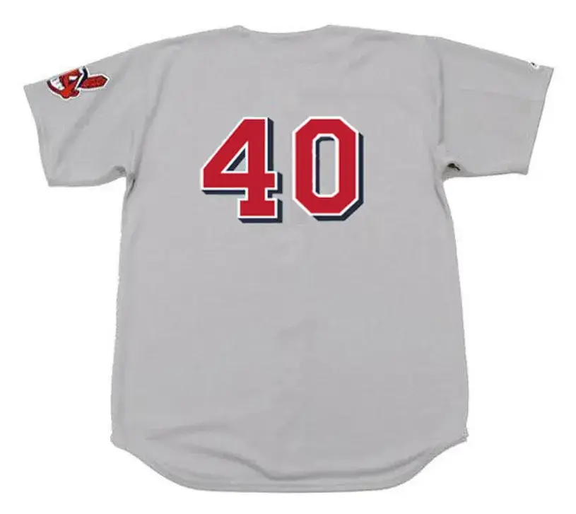 KEN HARRELSON Cleveland Indians 1970 Away Majestic Baseball Throwback Jersey 