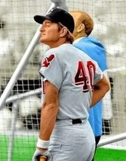 KEN HARRELSON Cleveland Indians 1970 Away Majestic Baseball Throwback Jersey 