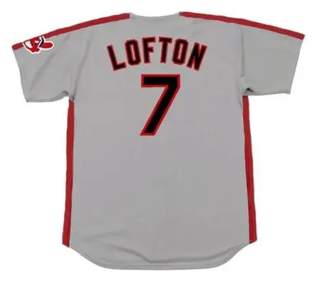 KENNY LOFTON Cleveland Indians 1993 Away Majestic Baseball Throwback Jersey 