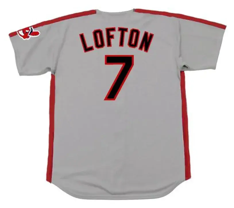 KENNY LOFTON Cleveland Indians 1993 Away Majestic Baseball Throwback Jersey 