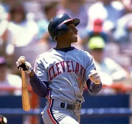 KENNY LOFTON Cleveland Indians 1993 Away Majestic Baseball Throwback Jersey 