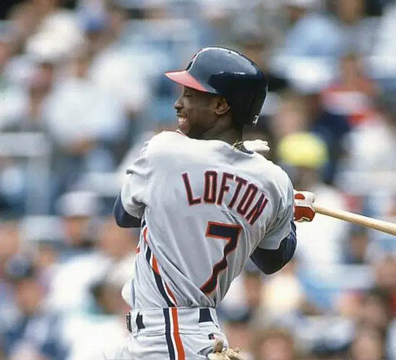 KENNY LOFTON Cleveland Indians 1993 Away Majestic Baseball Throwback Jersey 