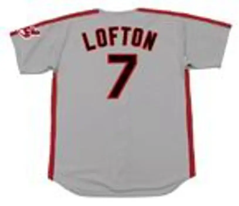 KENNY LOFTON Cleveland Indians 1993 Away Majestic Baseball Throwback Jersey 