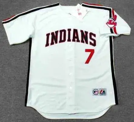 KENNY LOFTON Cleveland Indians 1993 Majestic Throwback Home Baseball Jersey